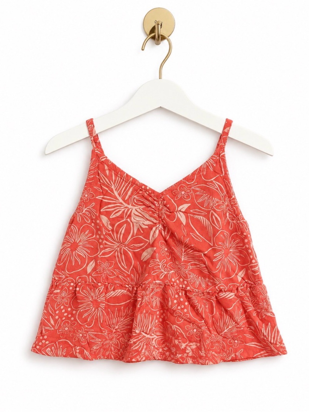 Roxy Coral Floral Print Camisole Girls 7 XS